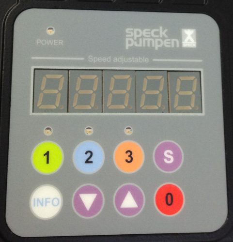 Bedieningspaneel Speck pompen