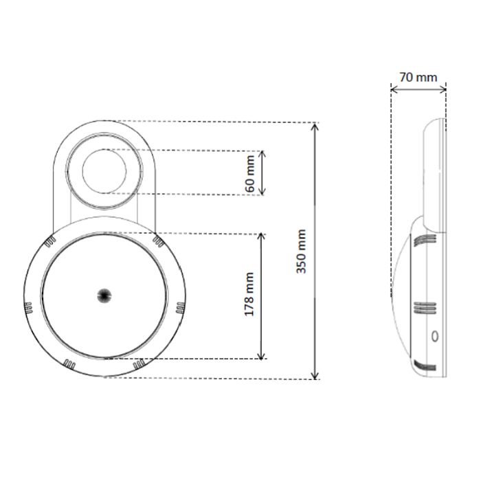 SeaMAID bovengronds zwembad meerkleurige LED projector