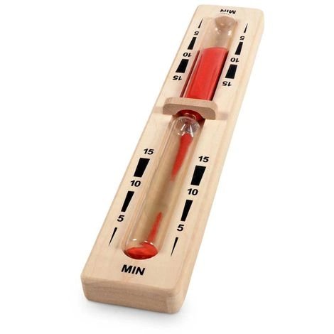 Sauna zandloper Premium 15 min. - rood zand