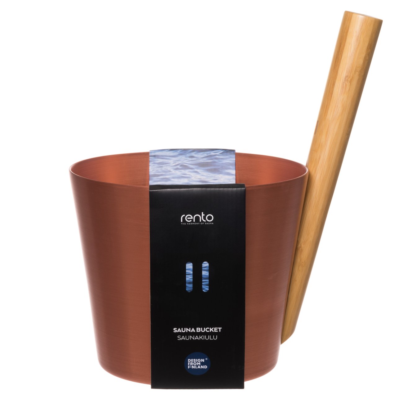 Rento Sauna Design Emmer met handvat – Koper/bruin