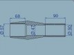 Muurdoorvoer BWT 250mm wit