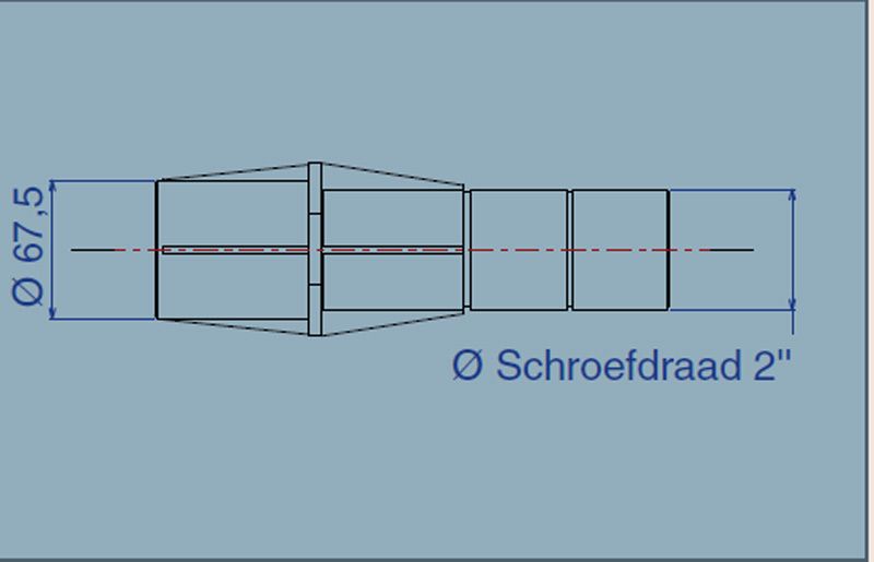 Muurdoorvoer BWT 250mm wit