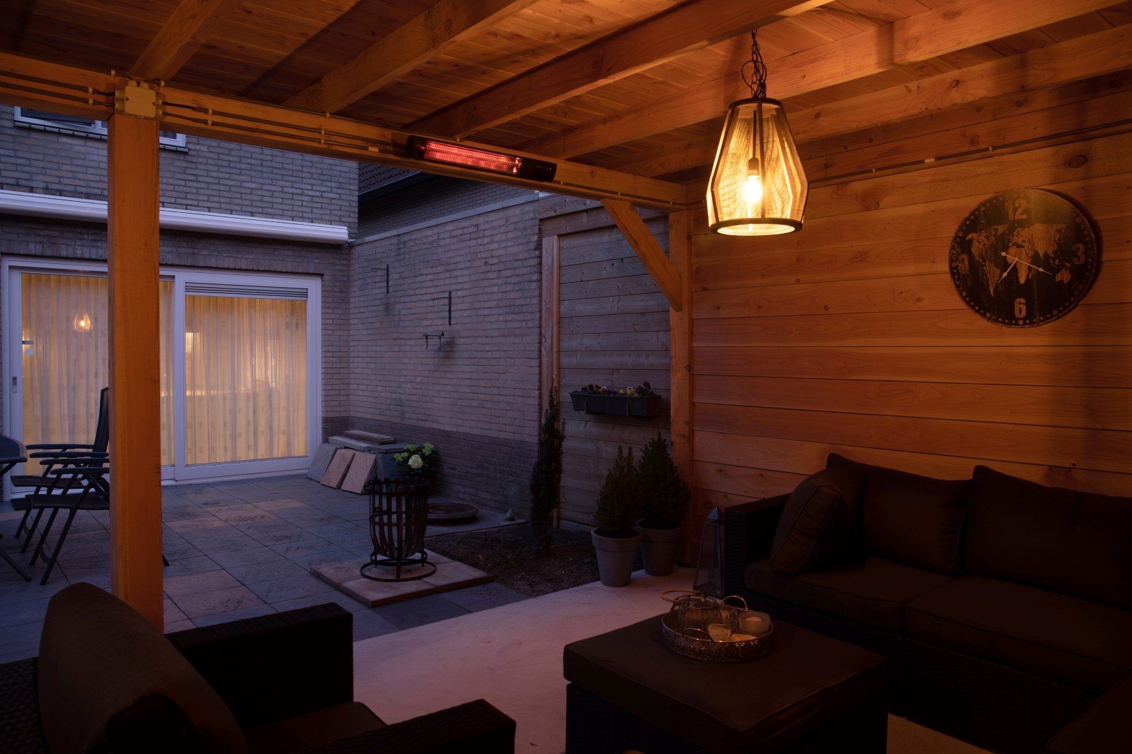 Sunred Heater Royal Diamond Dark Wall 1500 terrasverwarmer