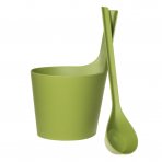 Rento Pisara Design Sauna emmer en lepel - Mos groen
