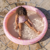 Swim Essentials Baby zwembad Roze zebra 100 cm