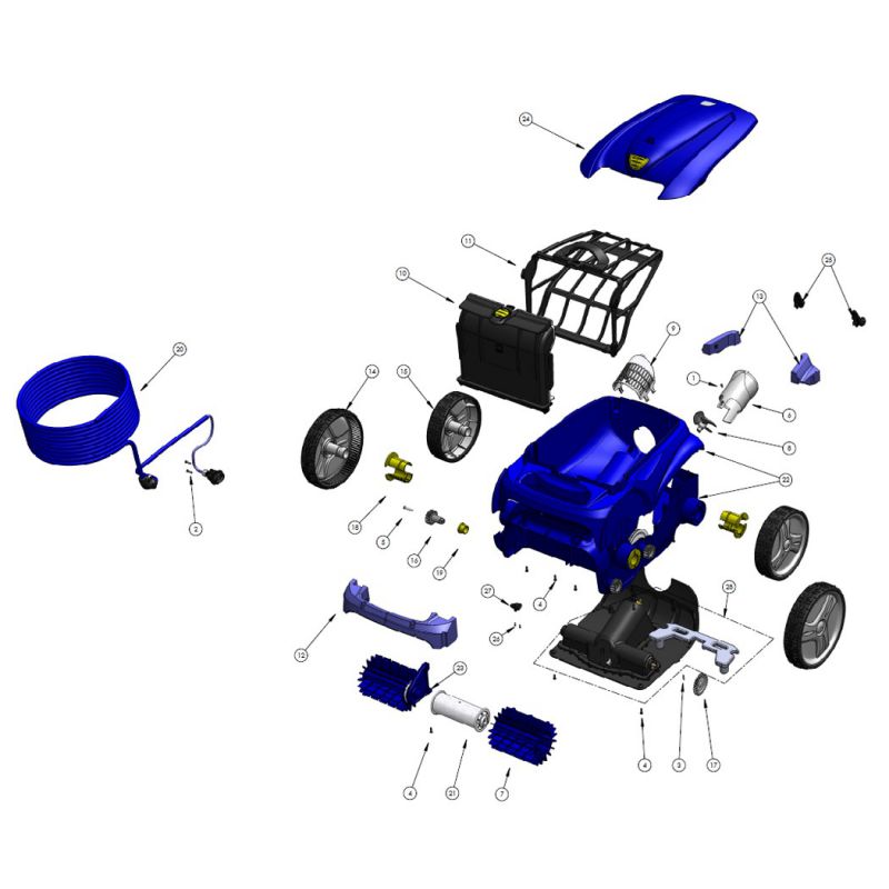 Motorblok A voor Zodiac Vortex