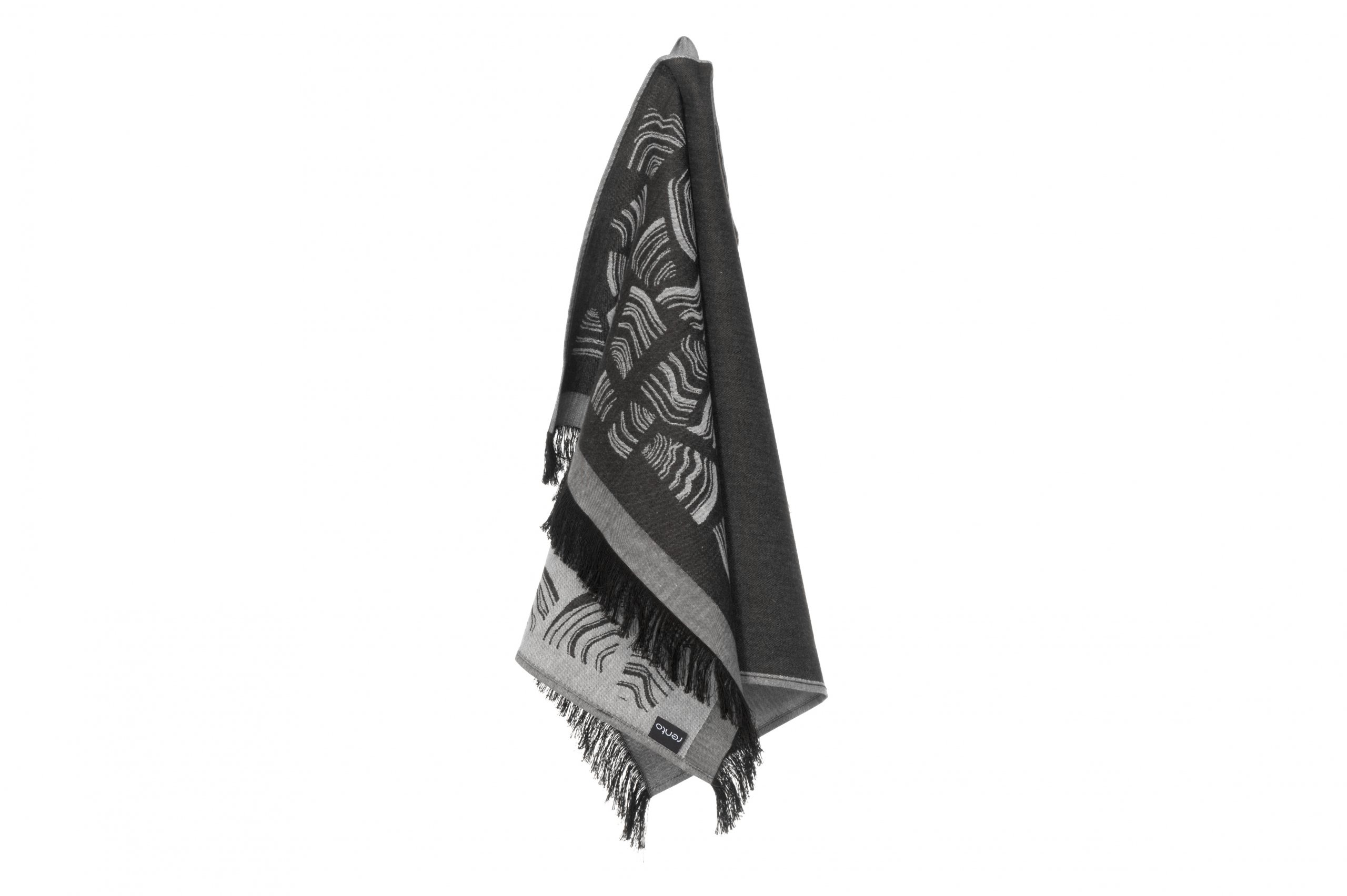 Sauna handdoek zwart 50x70 cm - Rento