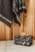 Sauna handdoek zwart 50x70 cm - Rento