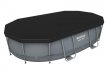 Bestway Power Steel 488 x 305 x 107 cm, inclusief pomp, afdekzeil en zwembadtrap