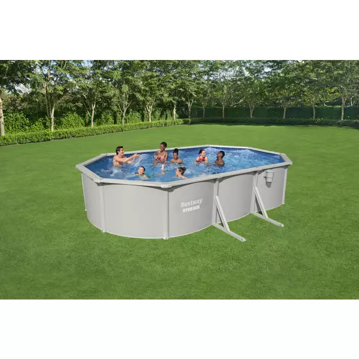 Bestway Hydrium zwembad 610 x 360 x 120 cm, inclusief pomp, zwembadtrap, afdekzeil en grondzeil