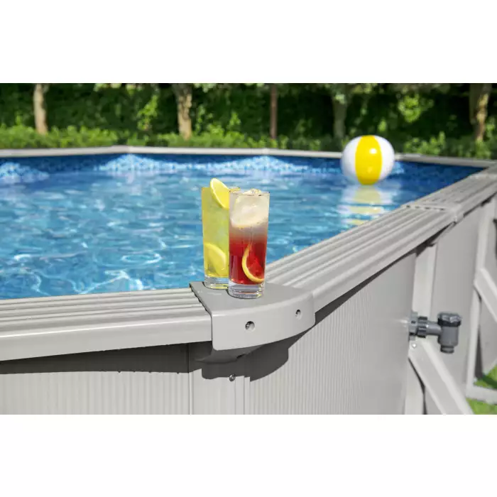 Bestway Hydrium zwembad 610 x 360 x 120 cm, inclusief pomp, zwembadtrap, afdekzeil en grondzeil