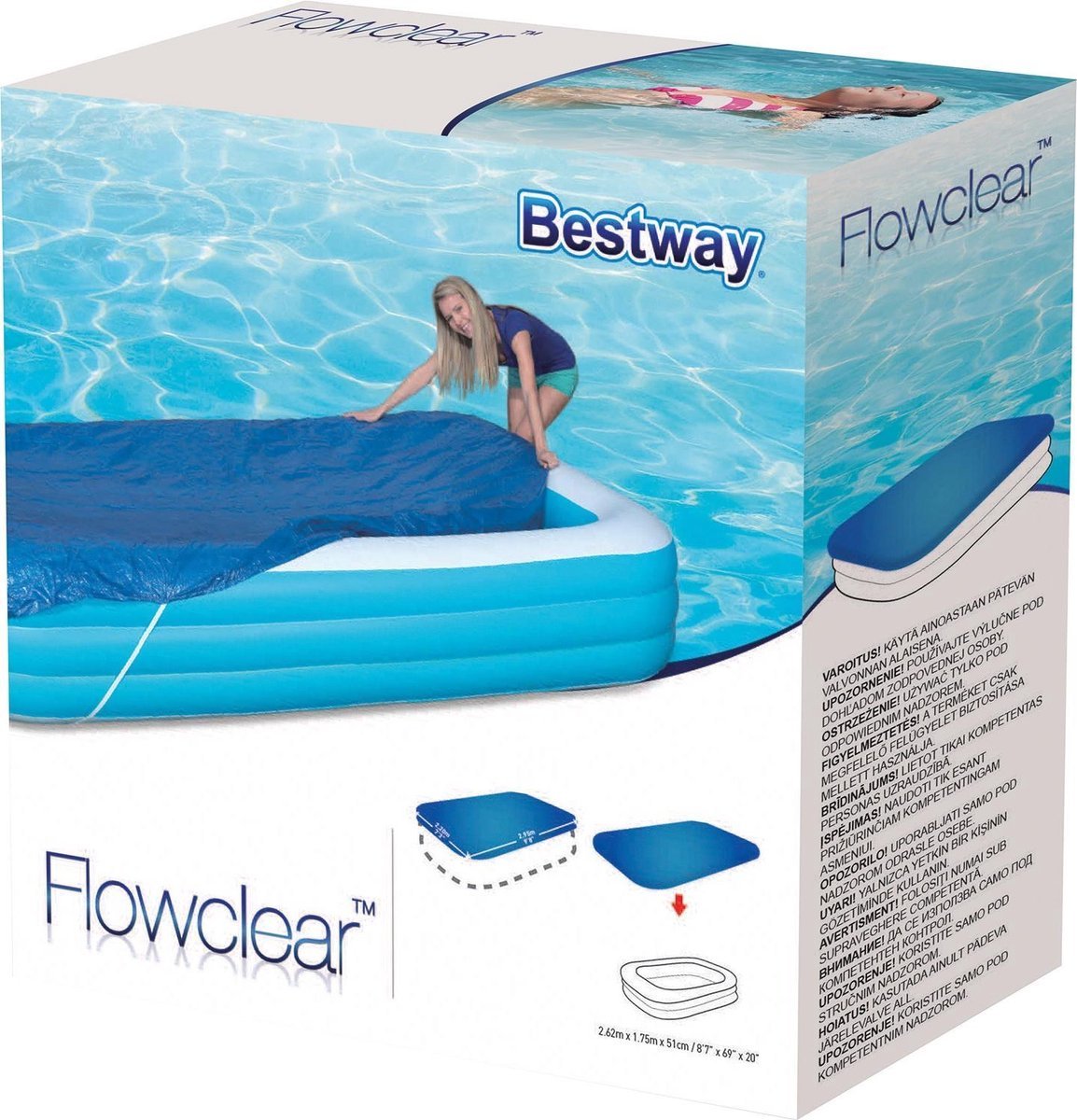 Bestway Zwembad Afdekzeil (262 x 175 cm)