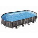 Bestway Power Steel zwembad 732 x 366 x 122 cm, inclusief pomp, afdekzeil en zwembadtrap