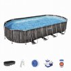 Bestway Power Steel zwembad 732 x 366 x 122 cm, inclusief pomp, afdekzeil en zwembadtrap