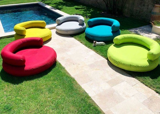 Grote zwembadzetel blauw - Wink Air Island+