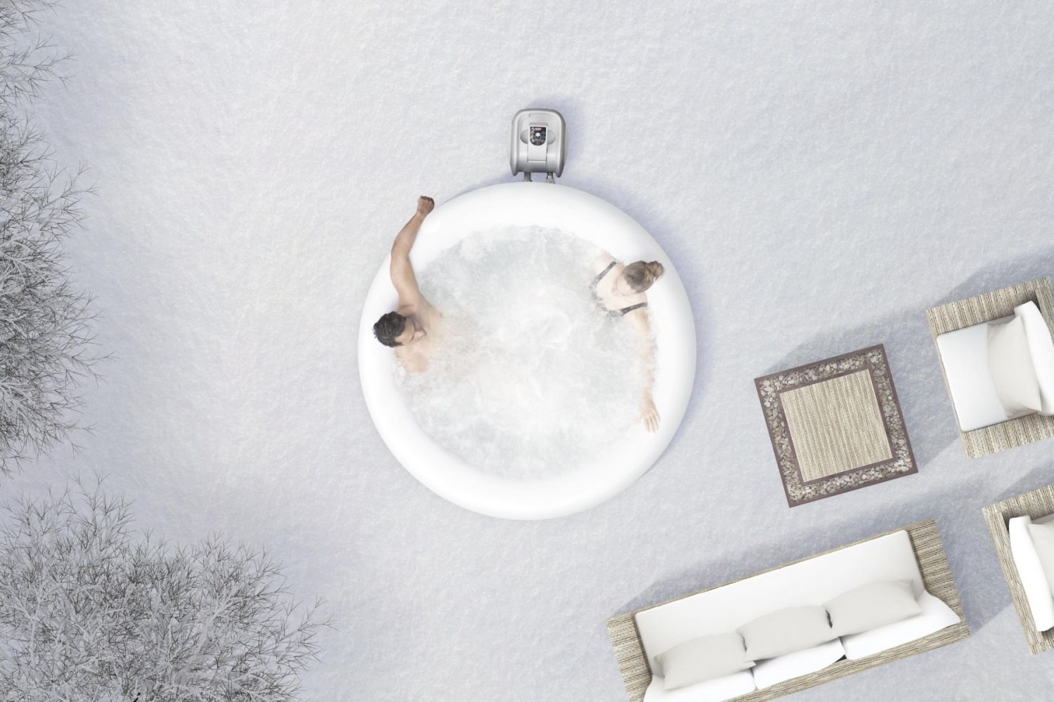 Fiji Bestway Lay-Z-Spa Airjet met Freeze Shield