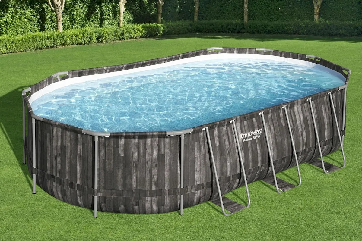 Bestway Power Steel Ovaal zwembad - 610 x 366 x 122 cm - met filterpomp en accessoires