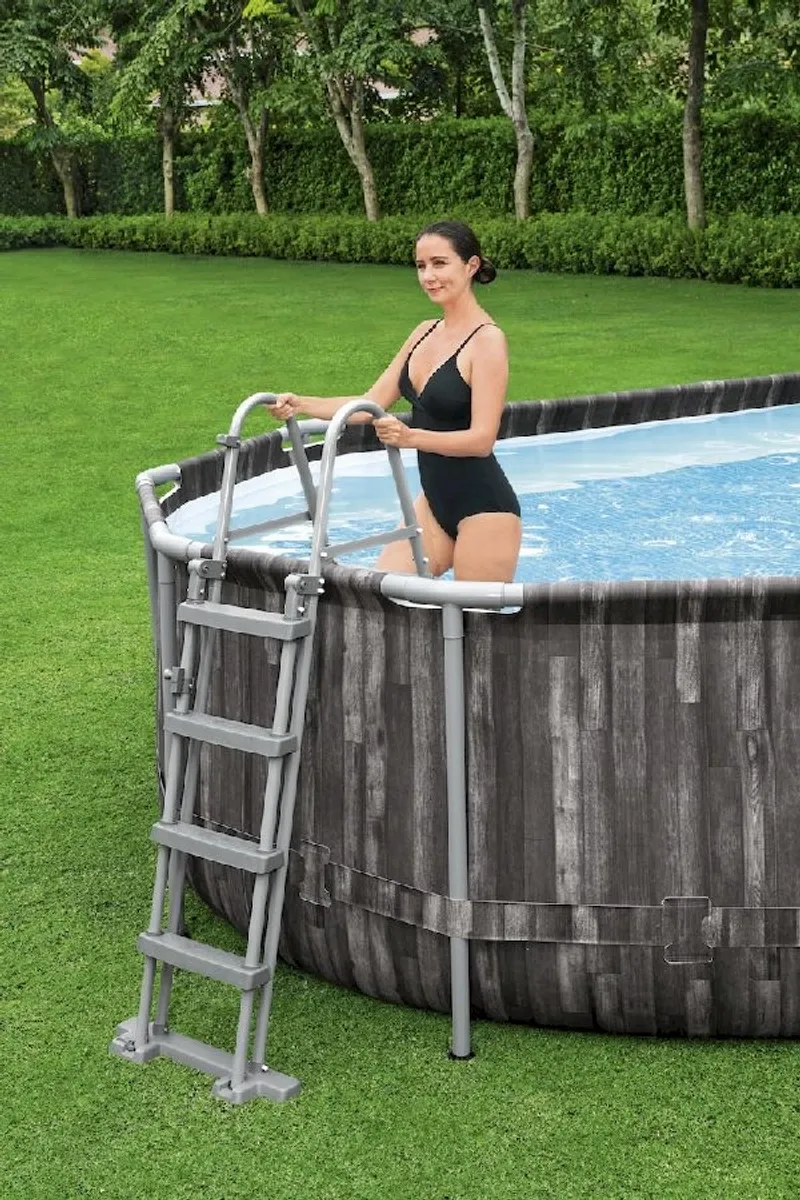Bestway Power Steel Ovaal zwembad - 610 x 366 x 122 cm - met filterpomp en accessoires