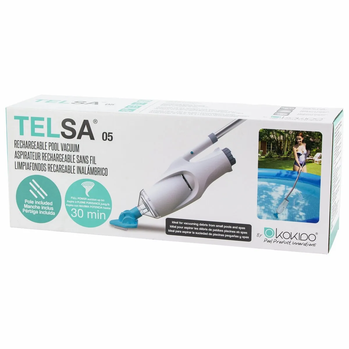 Telsa 5 elektrische spa- en zwembadstofzuiger - Kokido