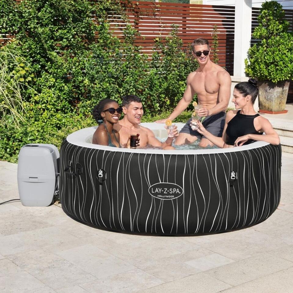 Hollywood Bestway Lay-Z-Spa Airjet met Freeze Shield voor 4 tot 6 personen
