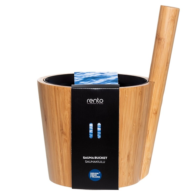 Rento Sauna Emmer met Lepel – Bamboe (5L)