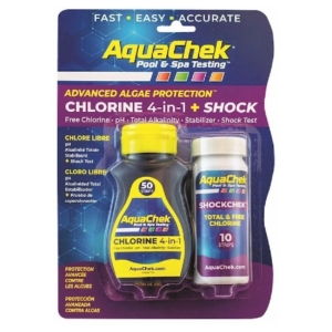 AquaChek 4 in 1 teststrips + Shock