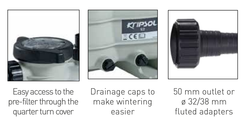 Kripsol S2-150M 1,5 CV 230V mono zwembadpomp