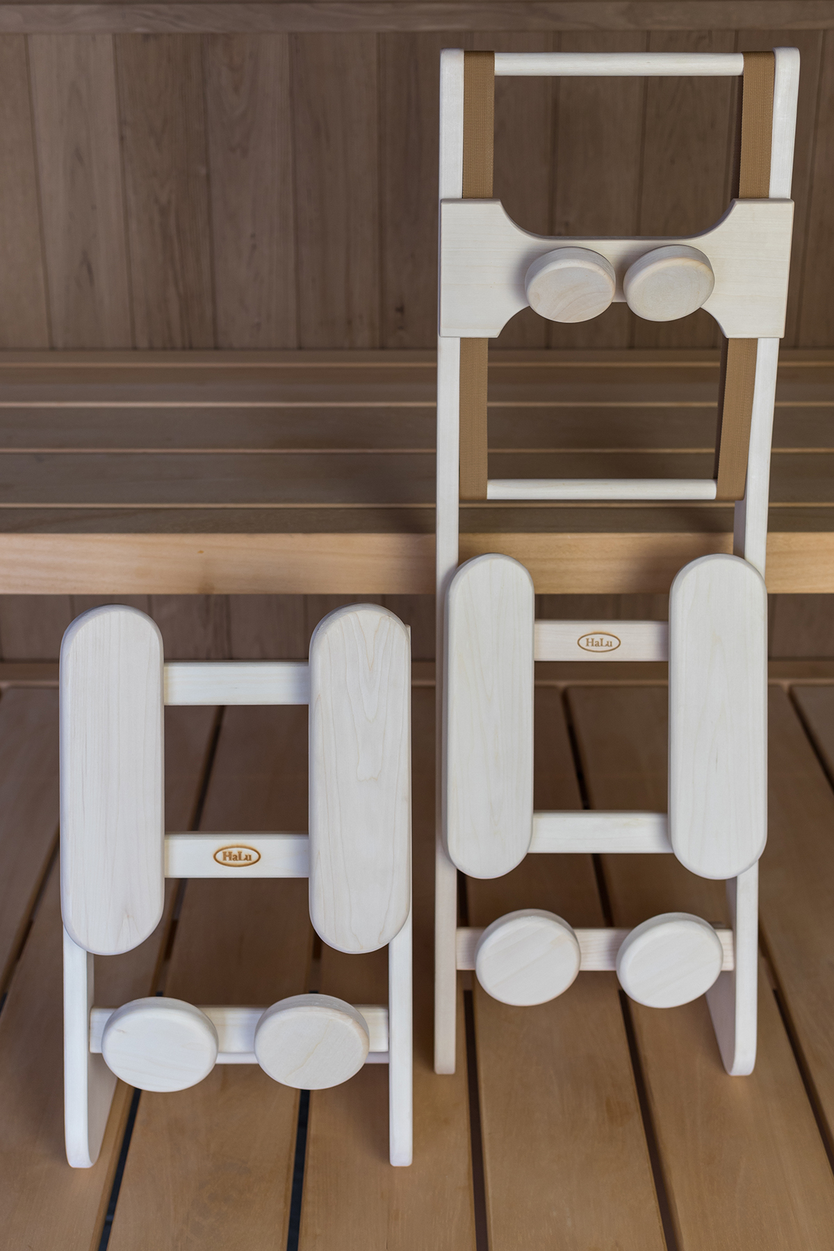 Ergonomische rugsteun voor sauna - Halu
