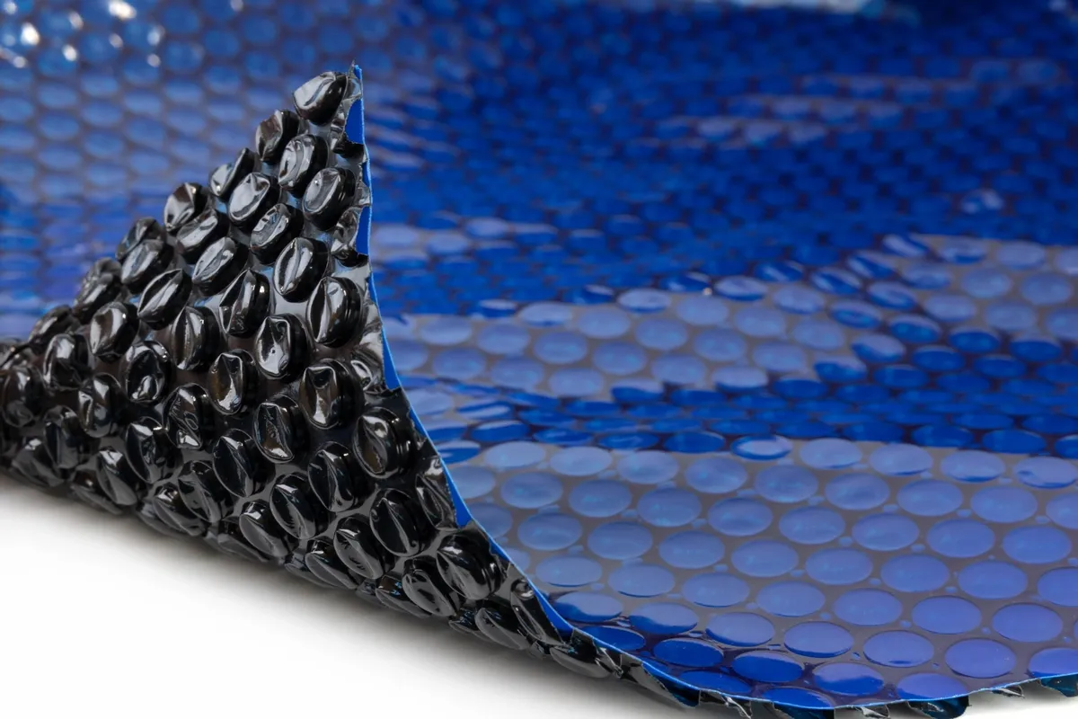 W'eau solar cover rechthoekig - 732 x 366 cm (zeilmaat 697 x 324) - Zwart/Blauw