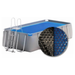 W'eau solar cover rechthoekig - 732 x 366 cm (zeilmaat 697 x 324) - Zwart/Blauw